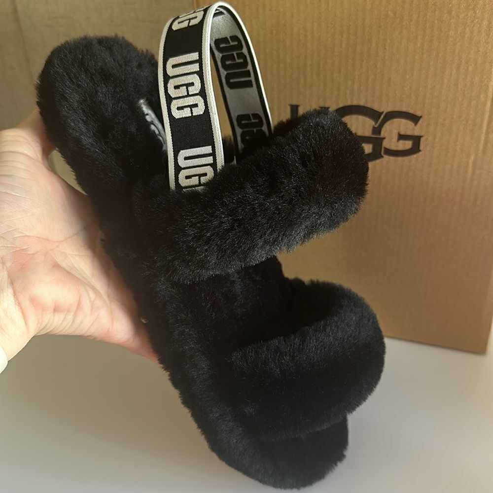 UGGβOh Yeah Sandals β Black, Fluffy &βChic - Picture 15 of 17